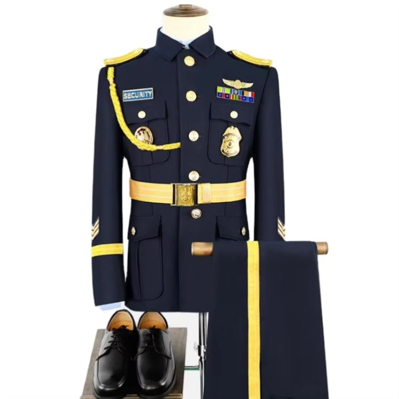 Men Formal Wear Outfits - Мужской черный униформа, костюм высокого качества,