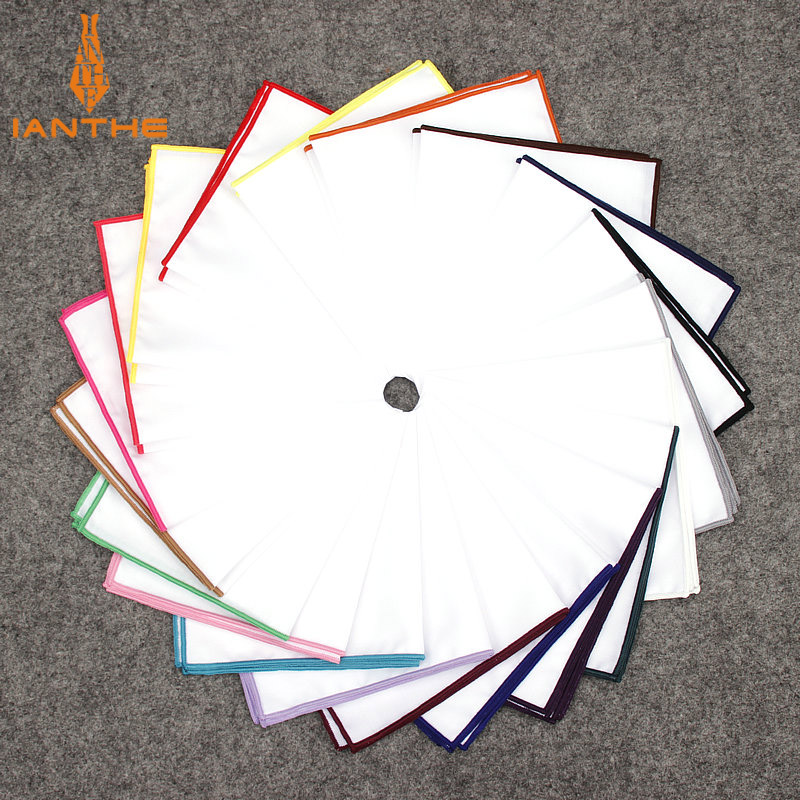 Pocket Square Set - 2018 модный Мужской Хлопковый белый носовой