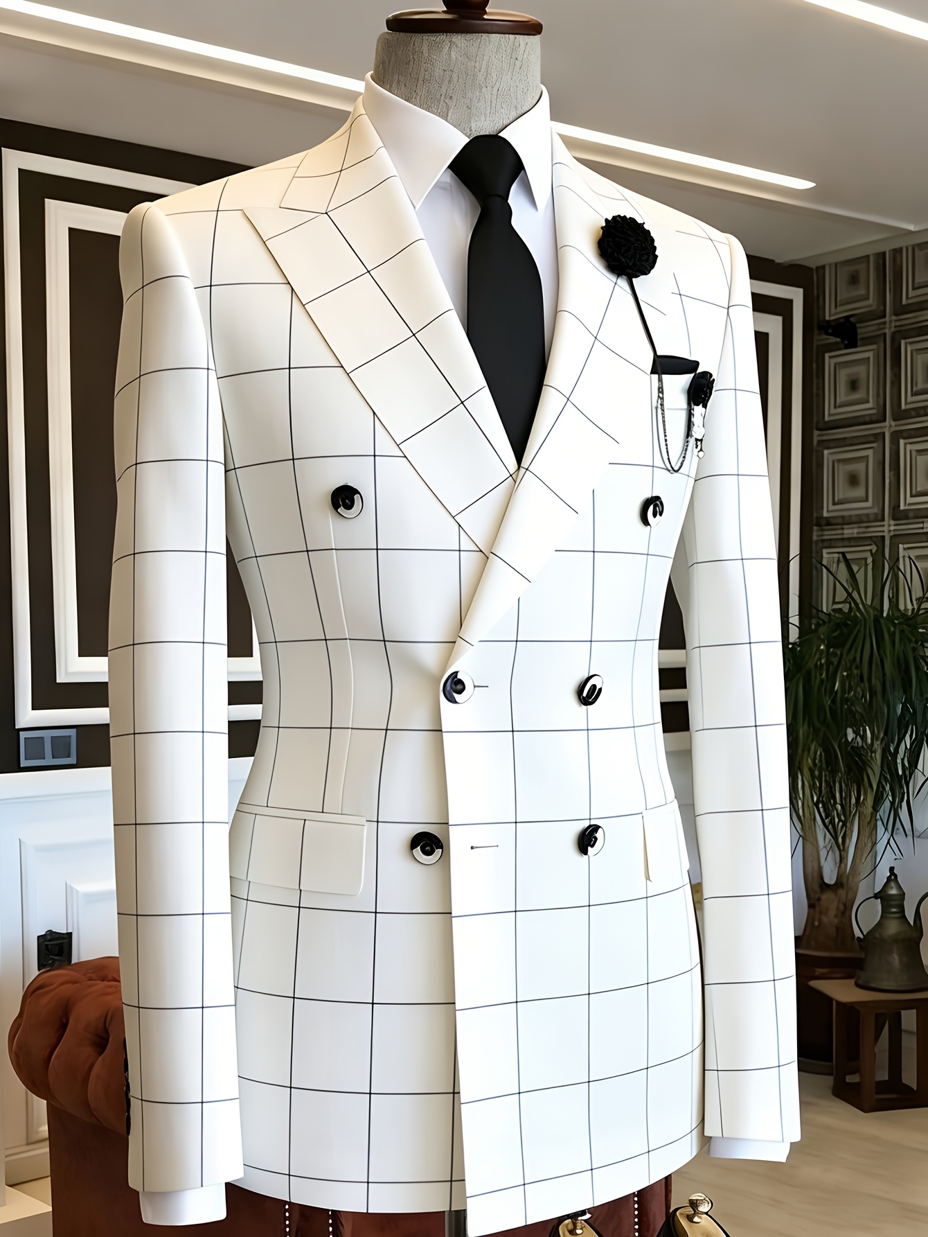 Men Formal Wear Outfits - Мужской минималистичный повседневный блейзер, приталенный, двубортный,
