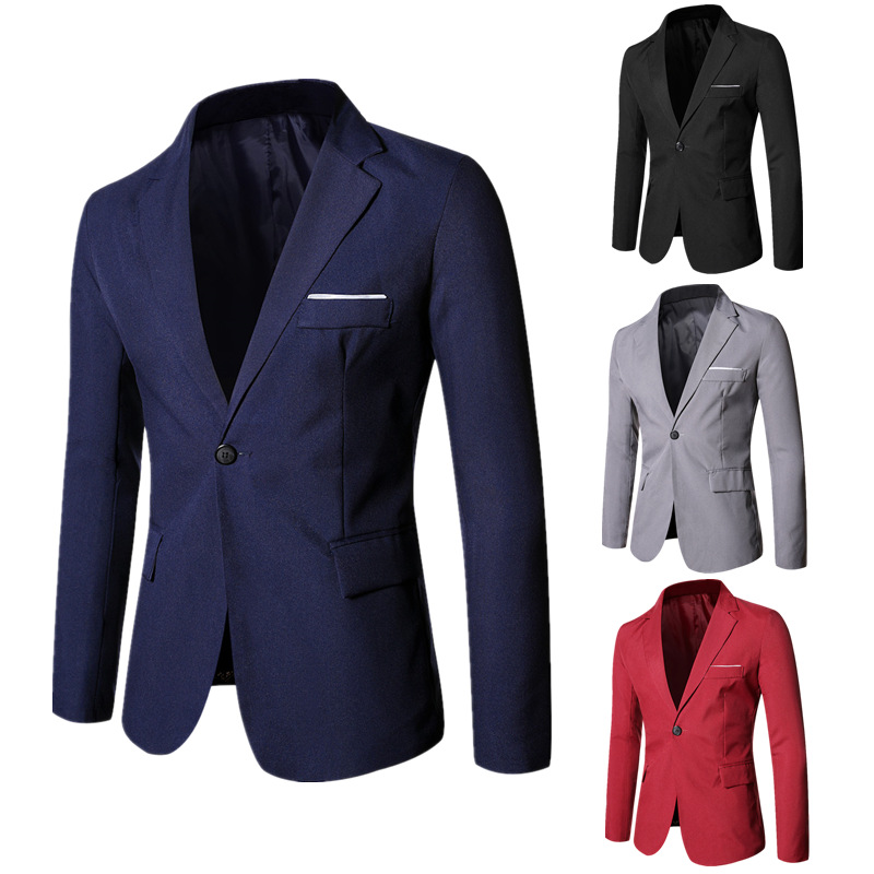 Men Formal Wear Outfits - Мужской пиджак с отложным воротником, на