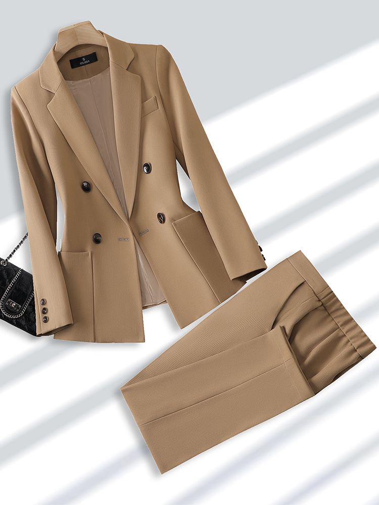 Men Formal Wear Outfits - Костюм брючный женский деловой из блейзера