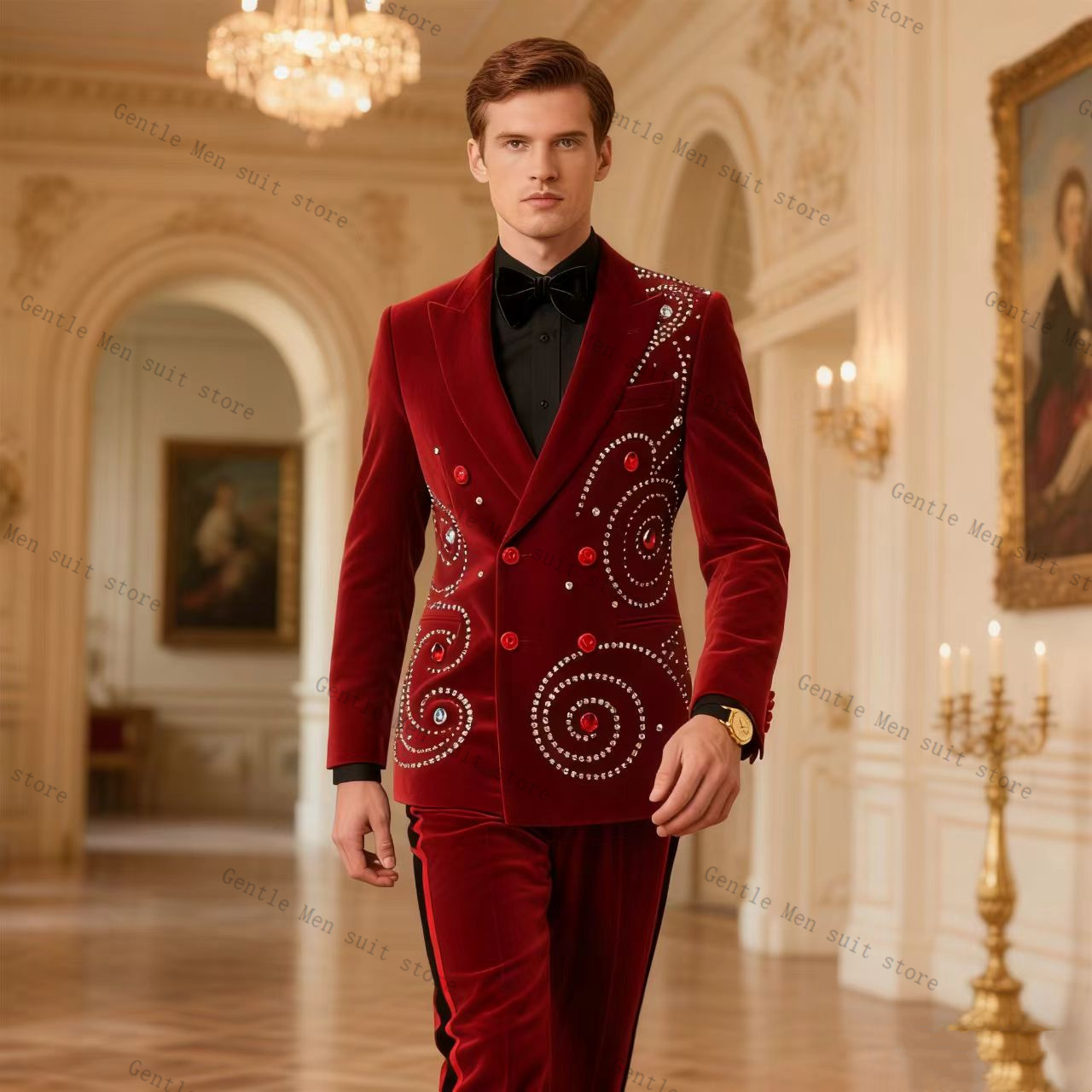Мужской костюм из вельвета, кр – обзор и цена Men Formal Wear With Coat