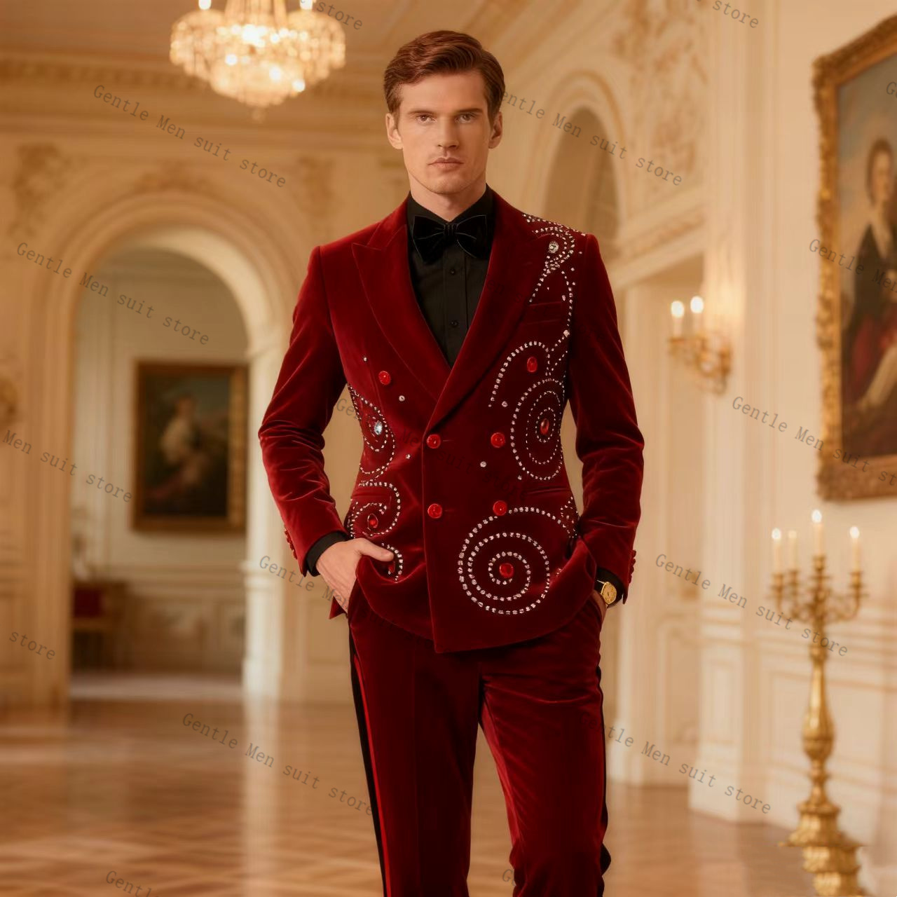 Мужской костюм из вельвета, кр – обзор и цена Men Formal Wear With Coat